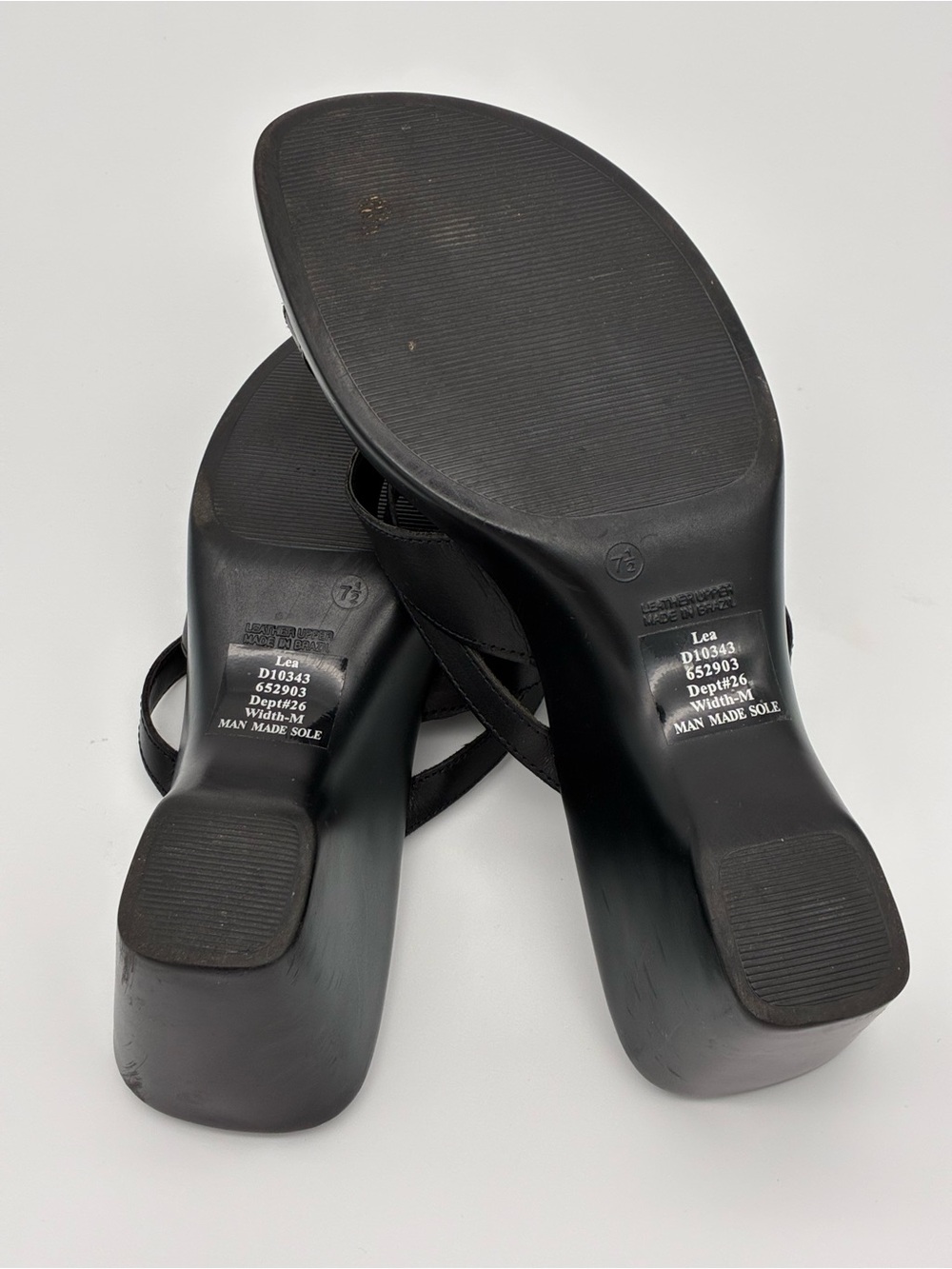Preview International - Women's Black Leather Strappy Wedge Sandal - Picture 10 of 10